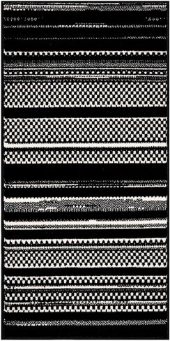 Nourison Grafix Modern Black White 2' x 4' Area -Rug, Easy -Cleaning, Non Shedding, Bed Room, Living Room, Dining Room, Kitchen (2x4) in Kuwait