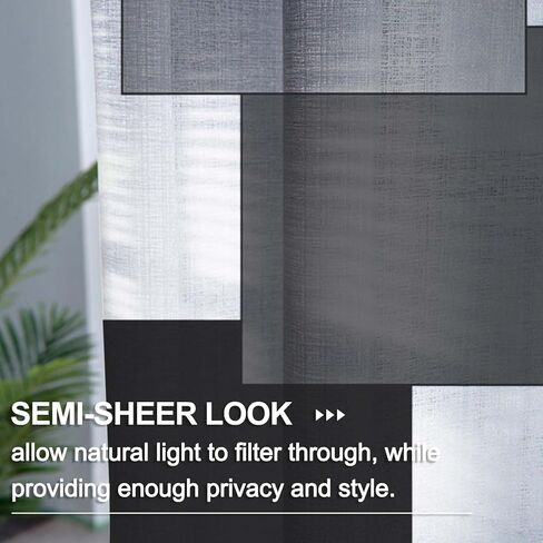 Blue Sheer Curtains for Door Window, Abstract White Semi-Transparent French Door Screen Curtains with Art Patterns for Multiple Door (25 x 72 Inch, 2 Panels) in Kuwait