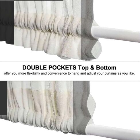 Blue Sheer Curtains for Door Window, Abstract White Semi-Transparent French Door Screen Curtains with Art Patterns for Multiple Door (25 x 72 Inch, 2 Panels) in Kuwait