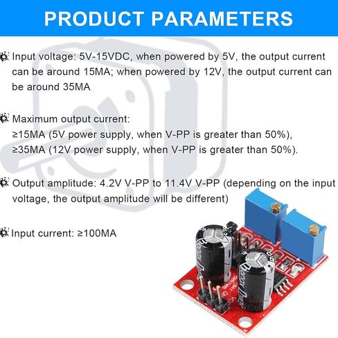 5Pcs NE555 Pulse Frequency Duty Cycle Adjustable Module Rectangular Square Wave Signal Generator Stepper Motor Driver Board Module NE555 Pulse Generator in Saudi Arabia