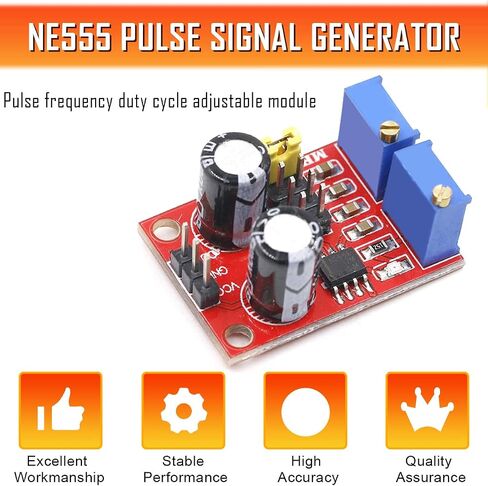 5Pcs NE555 Pulse Frequency Duty Cycle Adjustable Module Rectangular Square Wave Signal Generator Stepper Motor Driver Board Module NE555 Pulse Generator in Saudi Arabia
