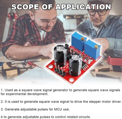 5Pcs NE555 Pulse Frequency Duty Cycle Adjustable Module Rectangular Square Wave Signal Generator Stepper Motor Driver Board Module NE555 Pulse Generator in Saudi Arabia
