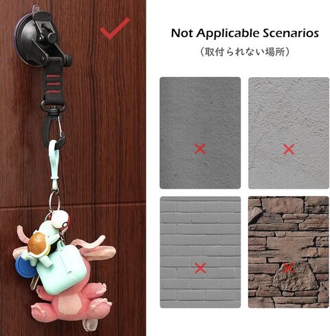 TRIWONDER كؤوس شفط شديدة التحمل خطافات قوية لشفط الهواء مع خطاف تأمين قابل للإزالة، ربط قوي للأسفل لسيارة التخييم، المظلة، القارب، مصيدة التخييم، الحمام والمطبخ in Kuwait