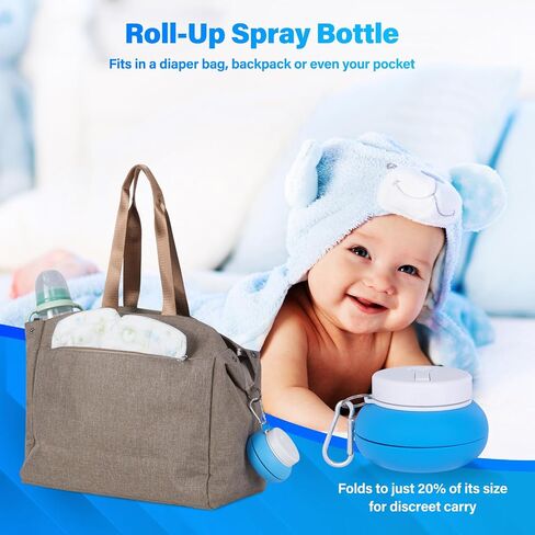 Portable Bidet - 600ml Collapsible & Expandable - for Travel, Outdoor, Camping, Hiking, Pregnancy, Postpartum, Baby Care, Elderly and Muslims Hygiene, Blue in Saudi Arabia