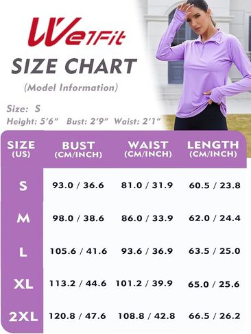 We1Fit Women's UPF 50+ Sun Shirts Long Sleeve Quarter Zip Pullover Lightweight Hiking Running Workout Tops in Saudi Arabia