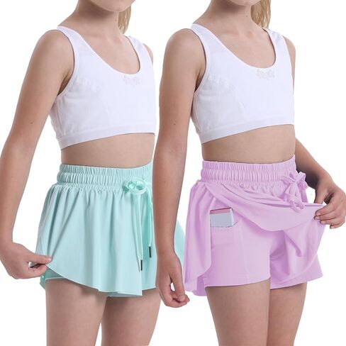 2 Pack Toddler Butterfly Shorts Girls Flowy Shorts Dance Cheer Shorts in Saudi Arabia