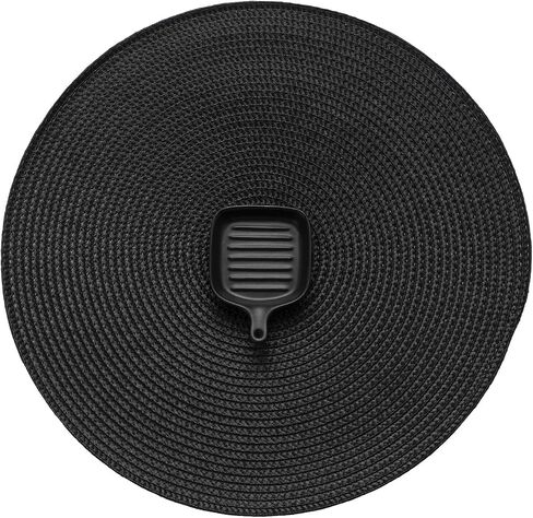 AHHFSMEI Round Braided Placemats 15 Inch Round Table Mats for Dining Tables Natural Woven Heat Resistant Place mats Set of 6(Baby Blue, 6) in Saudi Arabia