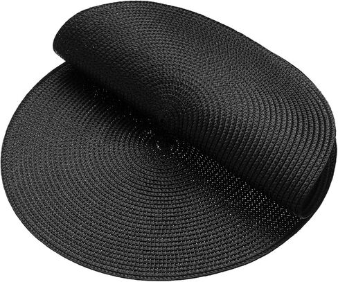 AHHFSMEI Round Braided Placemats 15 Inch Round Table Mats for Dining Tables Natural Woven Heat Resistant Place mats Set of 6(Baby Blue, 6) in Saudi Arabia