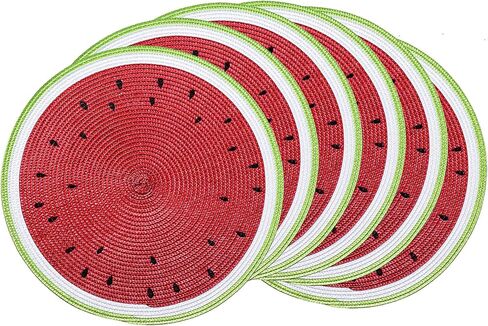 AHHFSMEI Round Braided Placemats 15 Inch Round Table Mats for Dining Tables Natural Woven Heat Resistant Place mats Set of 6(Baby Blue, 6) in Saudi Arabia