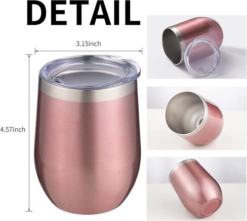 12oz/4 Pack Wine Tumbler Glasses with Lid Stemless Double Wall Vacuum Stainless Steel Travel Tumbler Keeping Cold & Hot for Wine,Coffee,Cocktails,Drinks-Family and Gifts (Multi color-dark) in Saudi Arabia