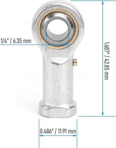POSB8 Spherical Rod End Bearings 1/2" Bore Pre-Lubricated Joint Bearings Set, Self-Lubricating Rod End 1/2-20 Male Thread Connector Bearing with Jam Nut in Saudi Arabia
