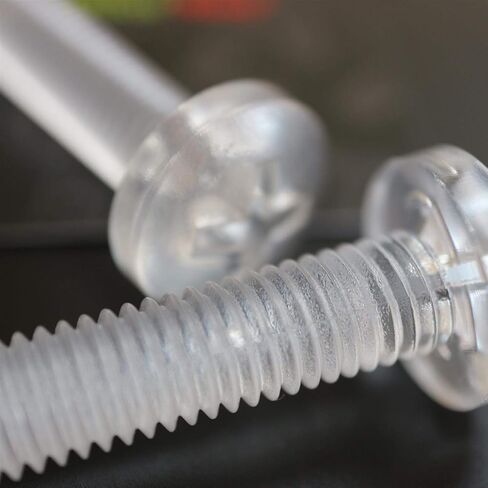 20x Transparent Clear Plastic Acrylic M8 x 60mm Nuts & Bolts -Acrylic Plastic Screws, 15/64 x 2-23/64 in Kuwait