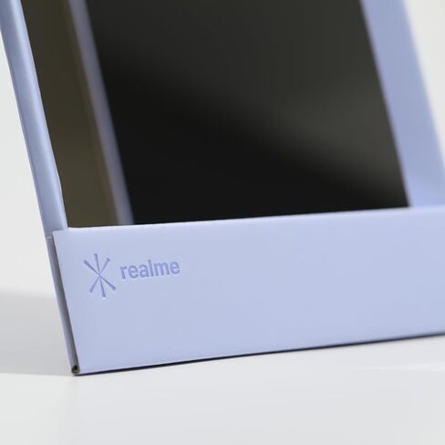 Realme Non-Reversing Cosmetic Stand Mirror, True Reflection, Vanity Makeup Mirror, 9" Non-Magnifying Desk Mirror, Rectangular Tabletop Mirror (Essential Edition) (Light Pink) in Kuwait