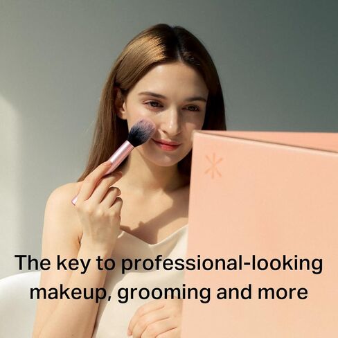 Realme Non-Reversing Cosmetic Stand Mirror, True Reflection, Vanity Makeup Mirror, 9" Non-Magnifying Desk Mirror, Rectangular Tabletop Mirror (Essential Edition) (Light Pink) in Kuwait