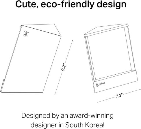 Realme Non-Reversing Cosmetic Stand Mirror, True Reflection, Vanity Makeup Mirror, 9" Non-Magnifying Desk Mirror, Rectangular Tabletop Mirror (Essential Edition) (Light Pink) in Kuwait