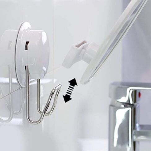 Fogless Shower Mirror, 360 Rotable Bath Mirror Stainless Steel Make Up Mirror Detachable Wall Hanging Mirror for Bathroom (Size:145 x 201x74mm) in Saudi Arabia