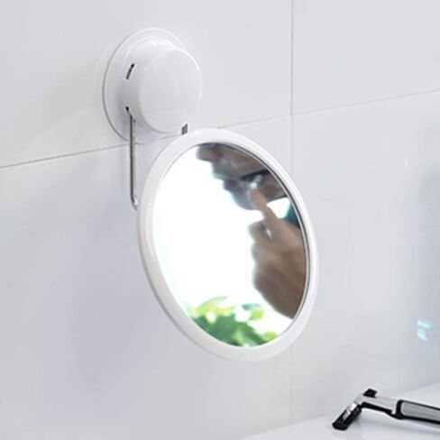 Fogless Shower Mirror, 360 Rotable Bath Mirror Stainless Steel Make Up Mirror Detachable Wall Hanging Mirror for Bathroom (Size:145 x 201x74mm) in Saudi Arabia