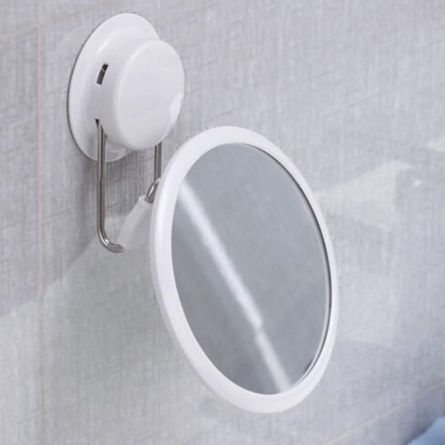 Fogless Shower Mirror, 360 Rotable Bath Mirror Stainless Steel Make Up Mirror Detachable Wall Hanging Mirror for Bathroom (Size:145 x 201x74mm) in Saudi Arabia