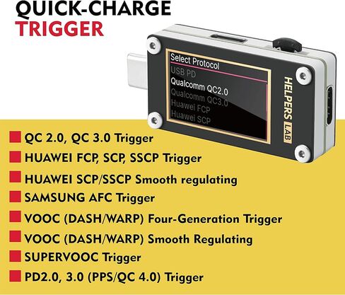 USB السلطة متر USB 3.1 تستر رقمي متعدد فاحص الحالي كاشف جهد Lua معالجة البيانات تيار مستمر 26 فولت 6A PD 2.0/3.0 QC 2.0/3.0/4.0 PPS VOOC FCP SSCP AFC الزناد وبرامج الكمبيوتر in Kuwait