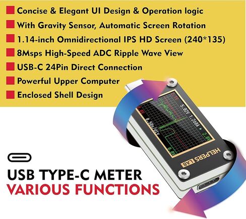 USB السلطة متر USB 3.1 تستر رقمي متعدد فاحص الحالي كاشف جهد Lua معالجة البيانات تيار مستمر 26 فولت 6A PD 2.0/3.0 QC 2.0/3.0/4.0 PPS VOOC FCP SSCP AFC الزناد وبرامج الكمبيوتر in Kuwait