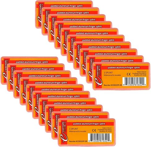 Ever Ready First Aid Padded Aluminum Finger Splints 4" x 2" - 10 Pack in Saudi Arabia