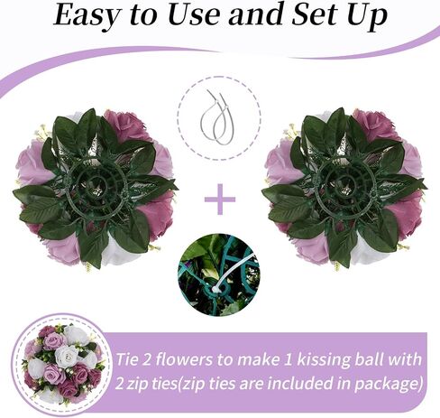 BLOSMON Flower Ball Centerpieces for Table 6 Pcs Centerpiece Flowers Fake Dusty Blue Rose Artificial Silk Floral Arrangement Center Piece Kissing Bouquet for Wedding Party Valentines Day Home Decor in Saudi Arabia