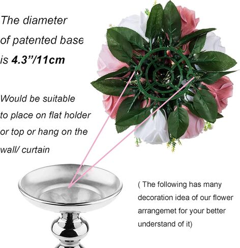 BLOSMON Flower Ball Centerpieces for Table 6 Pcs Centerpiece Flowers Fake Dusty Blue Rose Artificial Silk Floral Arrangement Center Piece Kissing Bouquet for Wedding Party Valentines Day Home Decor in Saudi Arabia