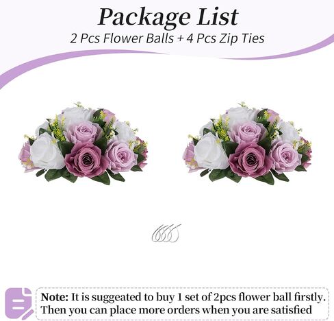 BLOSMON Flower Ball Centerpieces for Table 6 Pcs Centerpiece Flowers Fake Dusty Blue Rose Artificial Silk Floral Arrangement Center Piece Kissing Bouquet for Wedding Party Valentines Day Home Decor in Saudi Arabia
