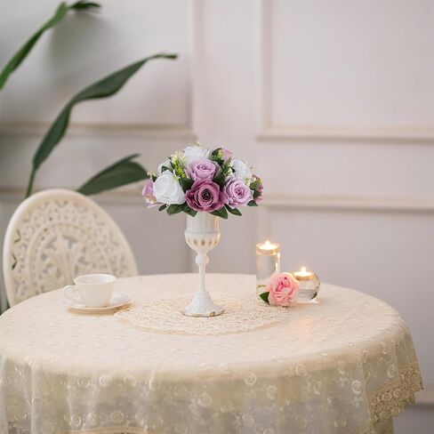 BLOSMON Flower Ball Centerpieces for Table 6 Pcs Centerpiece Flowers Fake Dusty Blue Rose Artificial Silk Floral Arrangement Center Piece Kissing Bouquet for Wedding Party Valentines Day Home Decor in Saudi Arabia