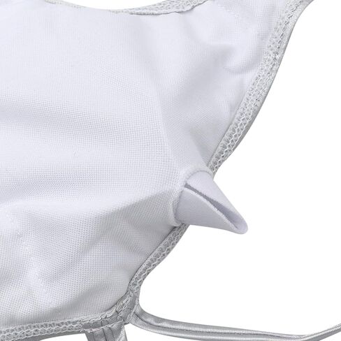 بدلة سباحة نسائية من قطعة واحدة باللون الفضي المعدني، بدلة سباحة مثيرة بدون ظهر ذات قصة عالية، زي مهرجان الهذيان in Kuwait