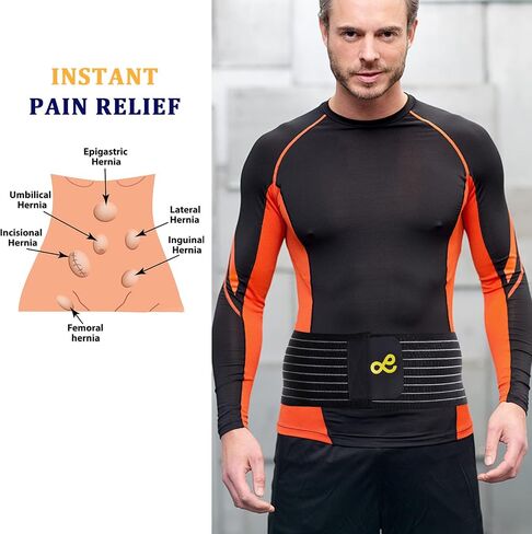 Umbilical Hernia Belt for Men and Women - Abdominal Support Binder with Compression Pad - Navel Ventral Epigastric Incisional and Belly Button Hernias Surgery Prevention Aid in Saudi Arabia