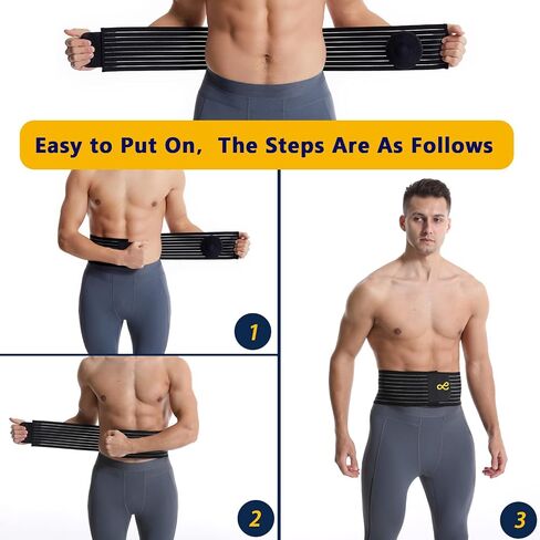 Umbilical Hernia Belt for Men and Women - Abdominal Support Binder with Compression Pad - Navel Ventral Epigastric Incisional and Belly Button Hernias Surgery Prevention Aid in Saudi Arabia