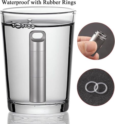 Small Keychain Pill Holder,304 Stainless Steel Portable Pill Case Organizer for Travel,Waterproof Pocket Pill Container Medicine Box for Purse Men (Mini Pill Case) in Saudi Arabia