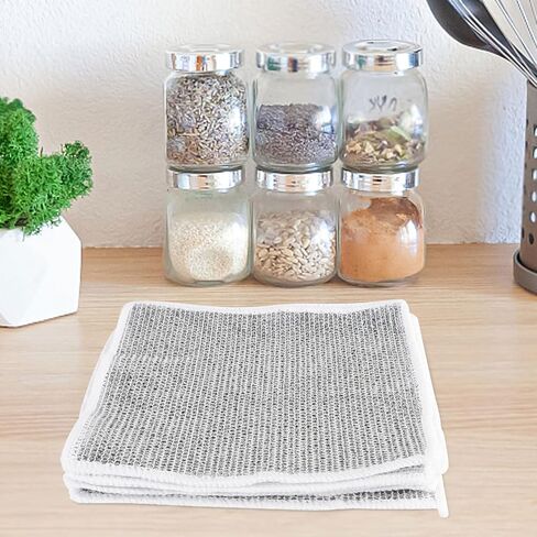 10PCS Non-Scratch Wire Dishcloth,Multipurpose Wire Dish Washing Rags,Wire Cleaning Cloth for Wet and Dry,Wire Dish Towels for Dishes,Sinks,Counters,Stove Tops in Saudi Arabia