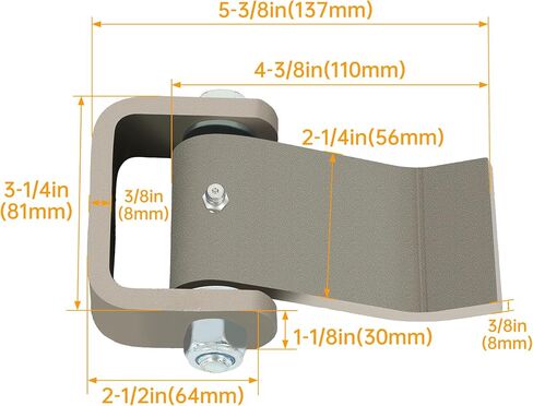 KUAFU Dump Trailer Hinges Weld-on Heavy Duty Greaseable Truck Body Gate Door Hinge - Strap Style Short Leaf Pack of 2 in Saudi Arabia