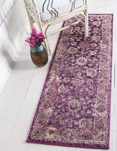 Unique Loom Penrose Collection Area Rug - Krystle (5' 1" x 8' Rectangle, Purple/ Ivory) in Saudi Arabia