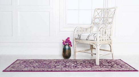 Unique Loom Penrose Collection Area Rug - Krystle (5' 1" x 8' Rectangle, Purple/ Ivory) in Saudi Arabia