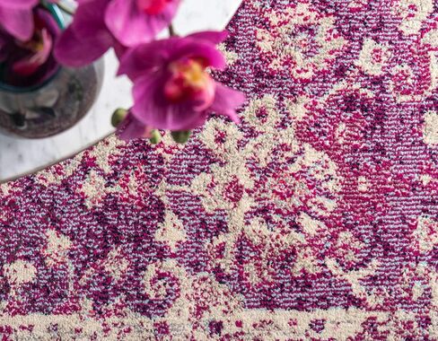 Unique Loom Penrose Collection Area Rug - Krystle (5' 1" x 8' Rectangle, Purple/ Ivory) in Saudi Arabia