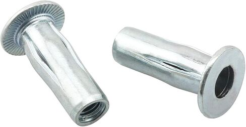 8PCS M6x 27 Steel PRE-BULBED Shank Threaded Insert Multi Grip Rivet Nut in Saudi Arabia