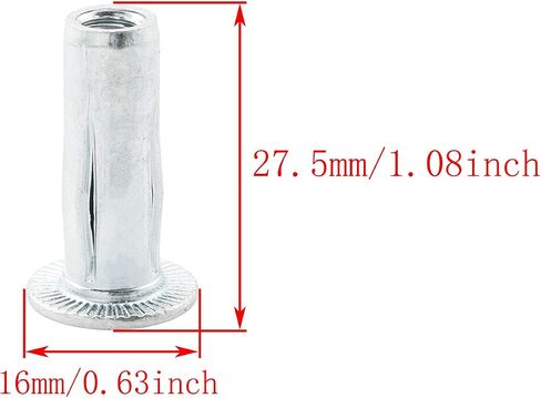 8PCS M6x 27 Steel PRE-BULBED Shank Threaded Insert Multi Grip Rivet Nut in Saudi Arabia