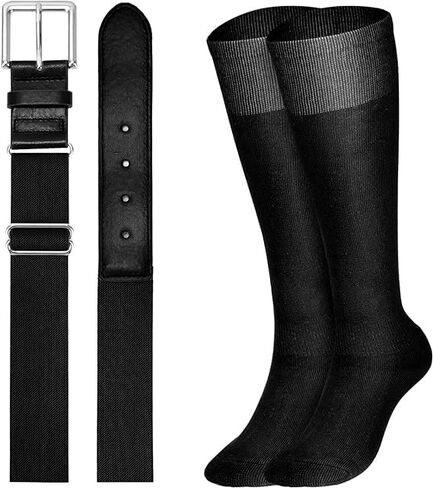 مجموعة جوارب البيسبول وحزام XZQTIVE - حزام خصر مرن قابل للتعديل للشباب والأولاد والبنات in Kuwait