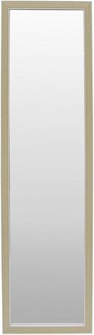 CTG Truu Design Levi Door Mirror Full Length - 48"x12", Beige - Modern Hanging Over The Door Mirror for Bedroom, Living Room, Bathroom in Kuwait