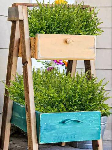 Artificial Plants Green Lavender 20 Bundles Outdoor UV Resistant Greenery Fake Shrubs Simulation Plants Indoor Outside Hanging Planter Home Garden Decor (Green) in Saudi Arabia