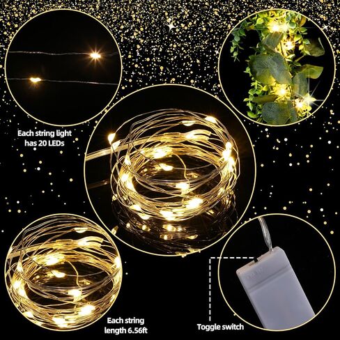 XunYee 5.9 ft Artificial Eucalyptus Garland with 20 LED Fairy String Lights Fake Eucalyptus Leaves Greenery Vines Plant for Table Wedding Bridal Shower Birthday Party Garden Indoor Outdoor (4 Pack) in Saudi Arabia