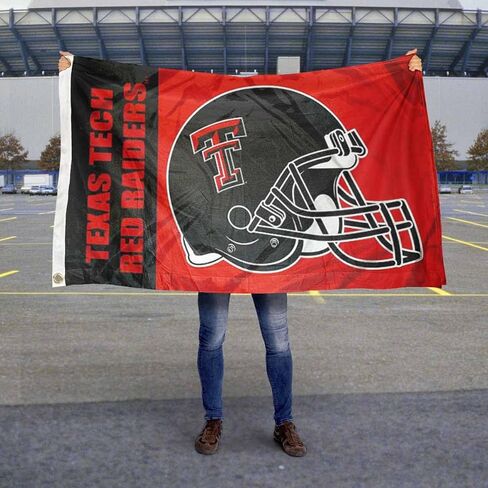 Texas Tech Large Football Helmet 3x5 College Flag in Saudi Arabia