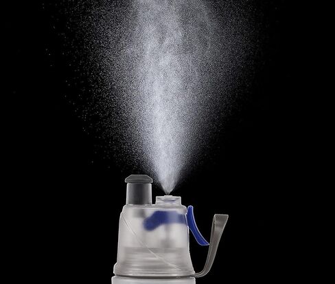 O2COOL Mist 'N Sip Misting Water Bottle 2-in-1 Mist And Sip Function With No Leak Power Flow Grip Band Pull Top Spout Sports Water Bottle Reusable Water Bottle - 24 oz - Blue in Saudi Arabia