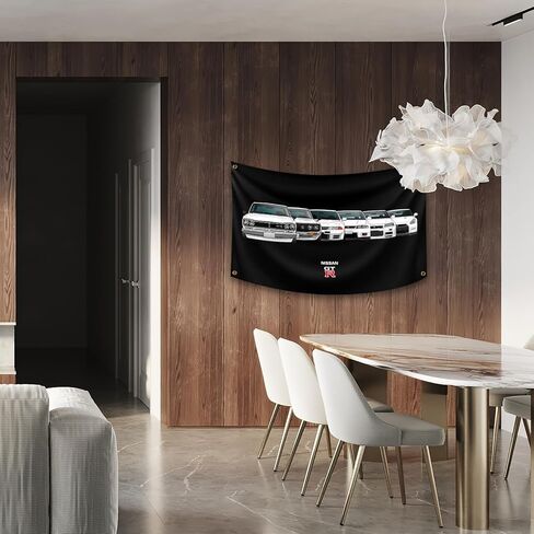 Xibany Nissan GT-R- 3X5 FT نسيج جدار السيارة العتيقة، نسيج بوليستر جداري ملصق ديكور، نسيج لديكور المرآب وغرفة النوم وغرفة المعيشة وديكور الحائط in Kuwait