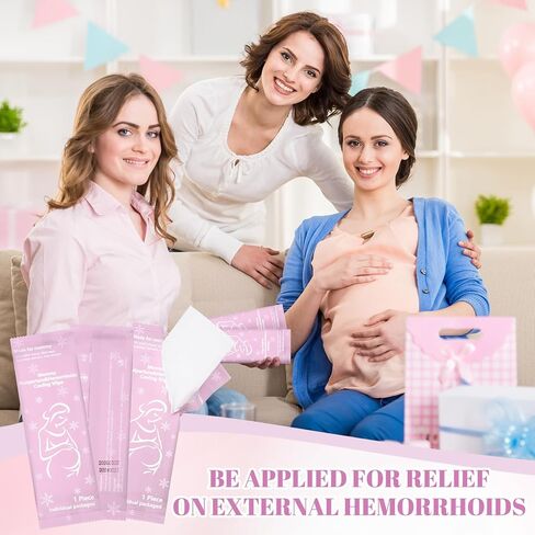 100 Pcs Postpartum Witch Hazel Wipes Individually Wrapped Perineal Cooling Pad Liners for Postpartum Care Soothing Hemorrhoid Wipes Cleansing Cloth for Mama Pain Relief After Birth Care in Saudi Arabia