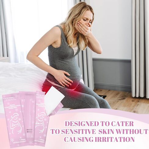 100 Pcs Postpartum Witch Hazel Wipes Individually Wrapped Perineal Cooling Pad Liners for Postpartum Care Soothing Hemorrhoid Wipes Cleansing Cloth for Mama Pain Relief After Birth Care in Saudi Arabia