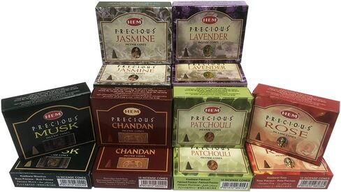 Hem Incense Cones Variety Pack #2 And Cone Incense Burner Bundle With 6 Precious Series Fragarances in Saudi Arabia
